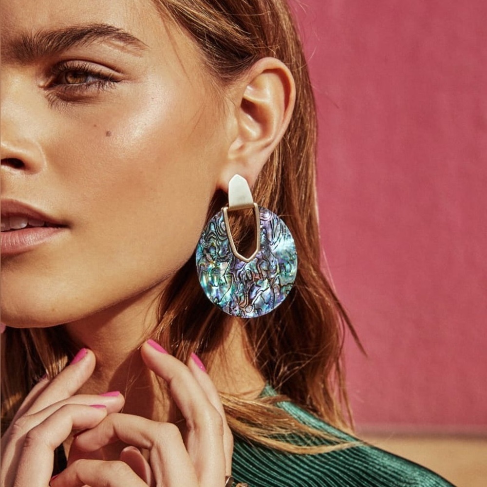 Kendra Scott Diane Gold Statement Stone Earrings